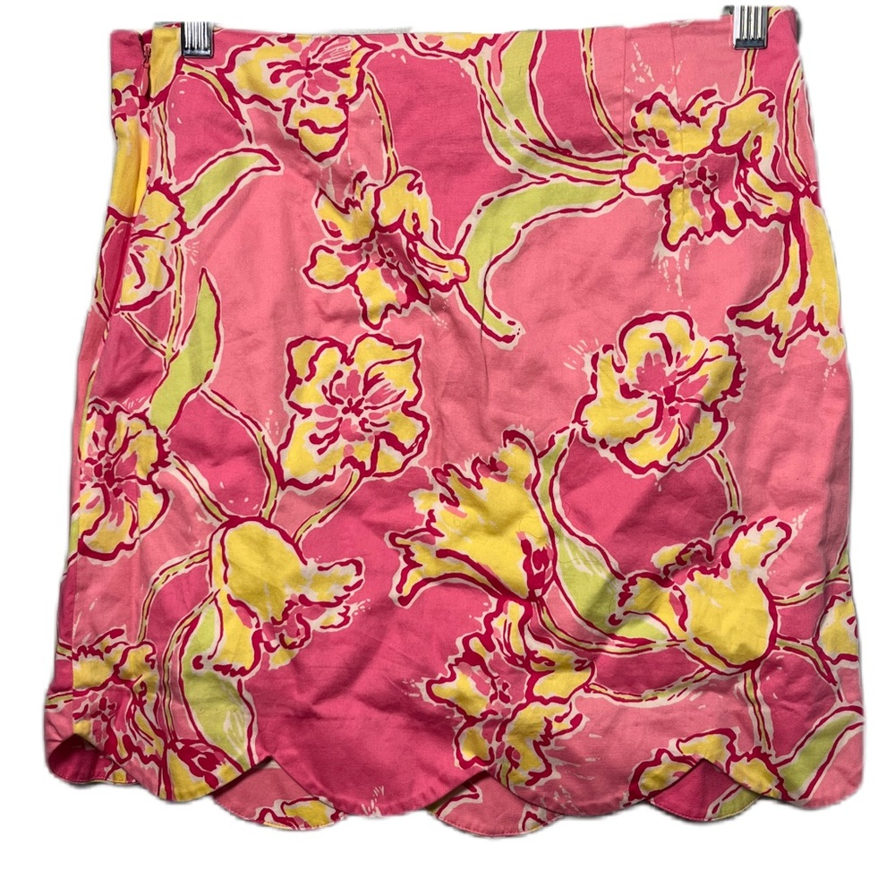 COPY - • Lilly Pulitzer Day Lilly Floral Scalloped Skirt